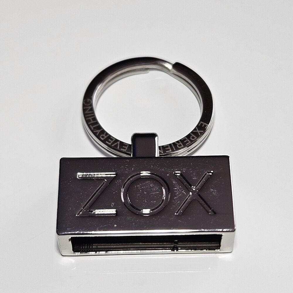 ZOX 'Experience Everything' Single Keychain Chrome metal VOX